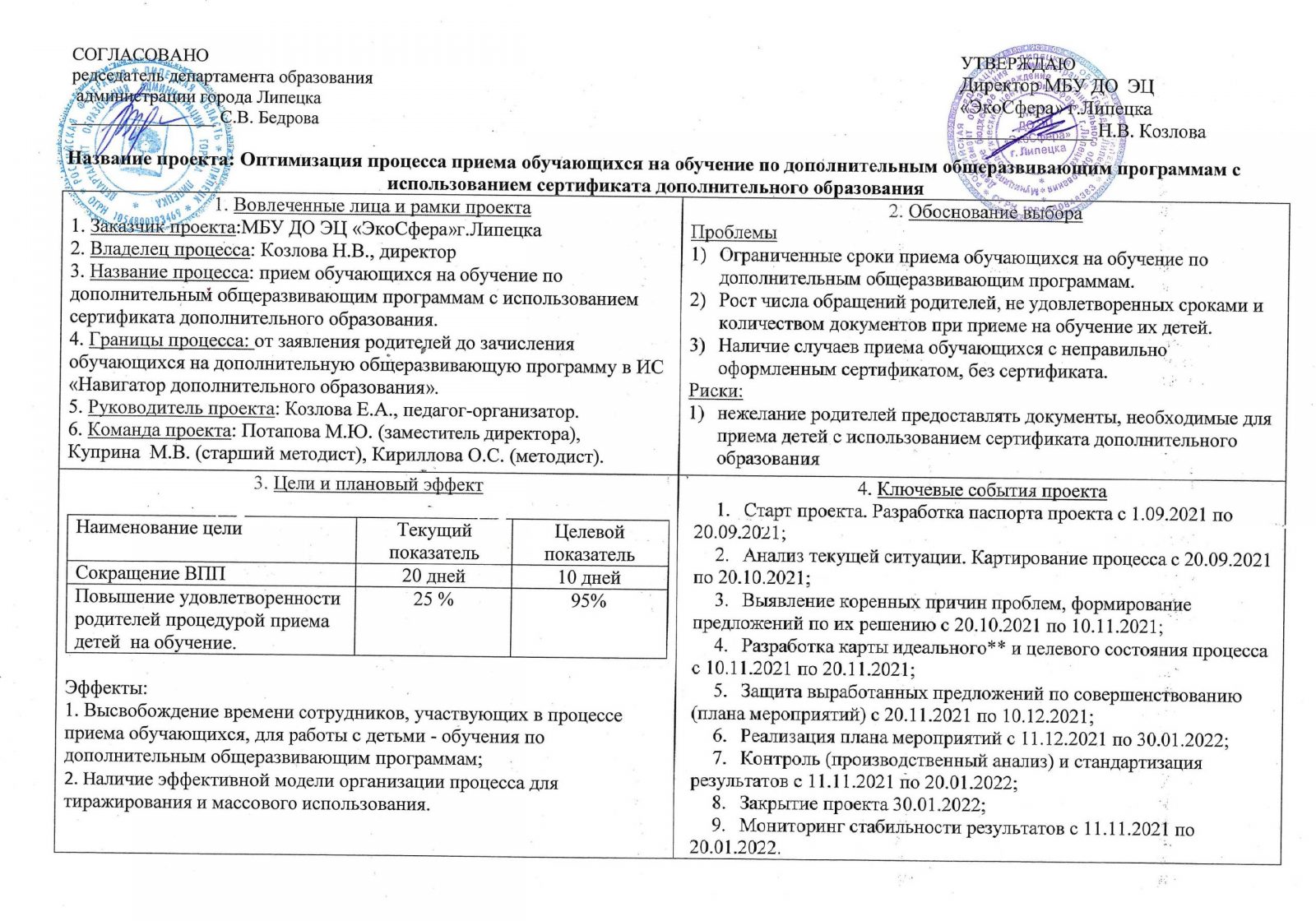 Бережливое управление в МБУ ДО ЭЦ «ЭкоСфера» г.Липецка — МБУ ДО ЭЦ ЭкоСфера  г. Липецка